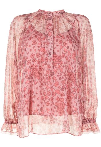 TWINSET Blusa a fiori - Rosa