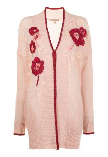 TWINSET Cardigan con ricamo - Rosa