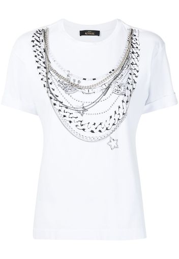 TWINSET T-shirt con dettaglio catena - Bianco