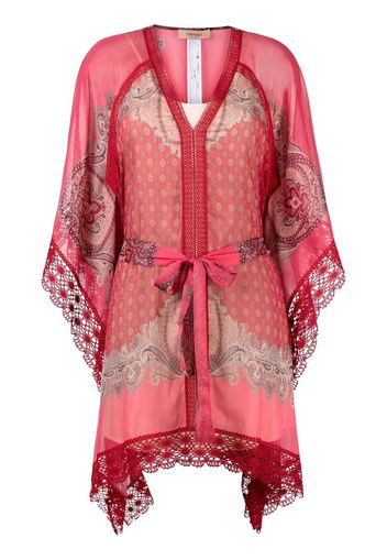 TWINSET Vestito corto con stampa paisley - Rosso