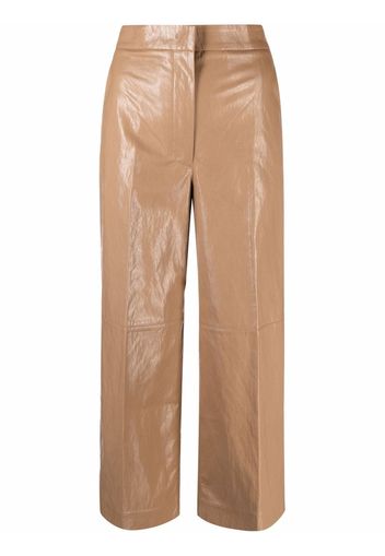 TWINSET high-shine cropped pants - Toni neutri