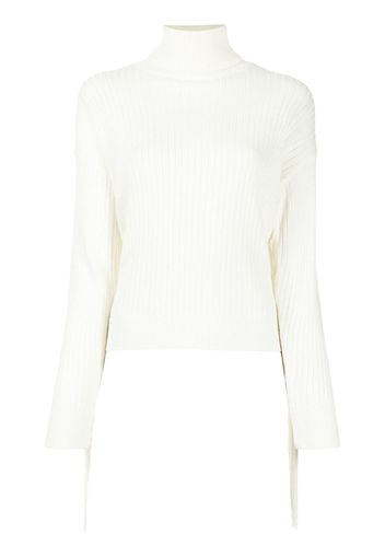 TWINSET Maglione con frange - Bianco