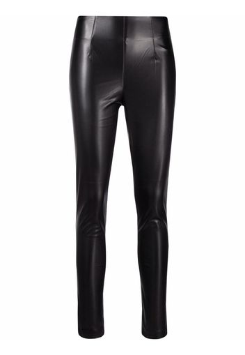 TWINSET eco-leather high-waist leggings - Nero