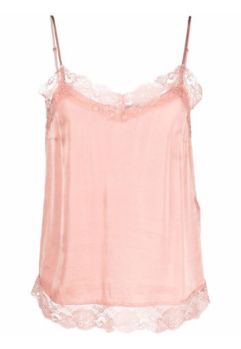 TWINSET lace-trim cami top - Rosa