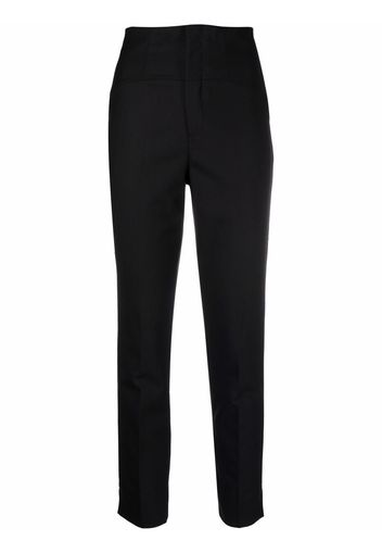 TWINSET high-waisted slim-cut trousers - Nero