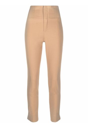 TWINSET high-waisted slim-cut trousers - Toni neutri