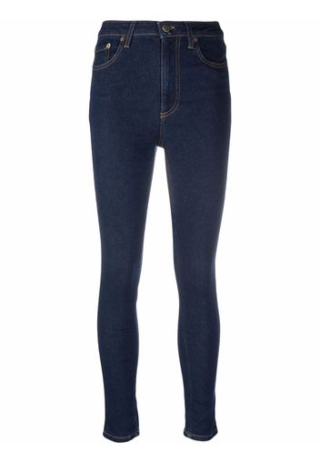 TWINSET Jeans skinny a vita media - Blu