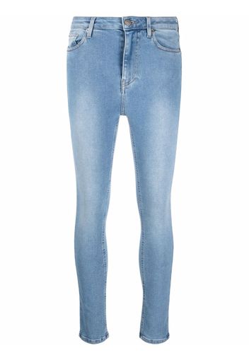 TWINSET logo-patch denim jeans - Blu