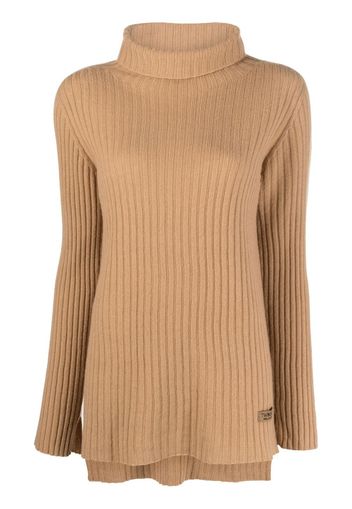 TWINSET ribbed-knit roll neck jumper - Toni neutri