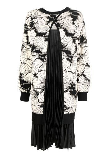 TWINSET floral-print pleated dress - Nero
