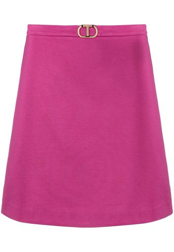 TWINSET logo-detail mini skirt - Rosa