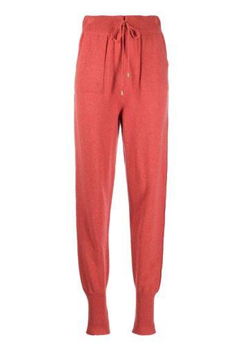 TWINSET fine-knit virgin wool-cashmere trousers - Rosso