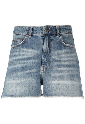 TWINSET Shorts denim con effetto schiarito - Blu