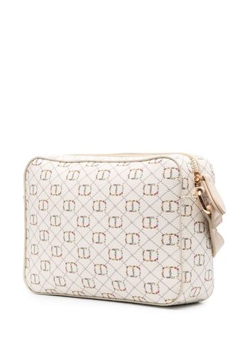 TWINSET logo-print shoulder bag - Toni neutri