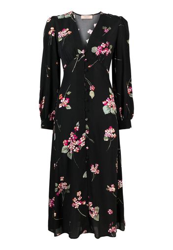 TWINSET floral-print midi dress - Nero