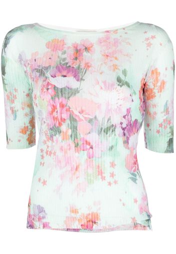 TWINSET floral-print pleated top - Verde