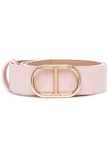 TWINSET Oval T buckle reversible belt - Rosa