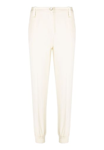 TWINSET elasticated-cuff cropped trousers - Toni neutri