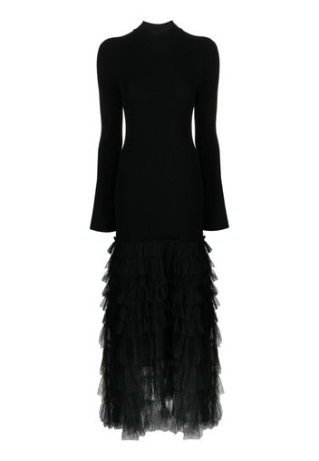 TWINSET tulle maxi dress - Nero