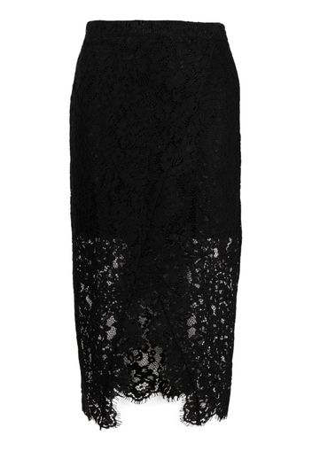 TWINSET floral-lace midi skirt - Nero