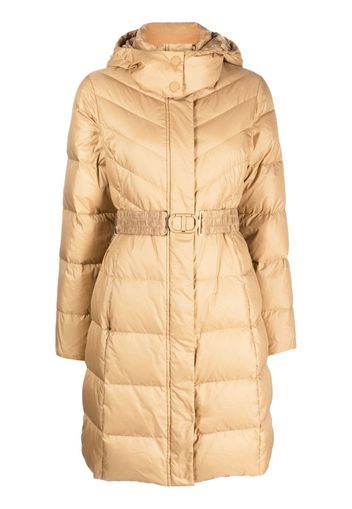 TWINSET hooded belted puffer coat - Toni neutri