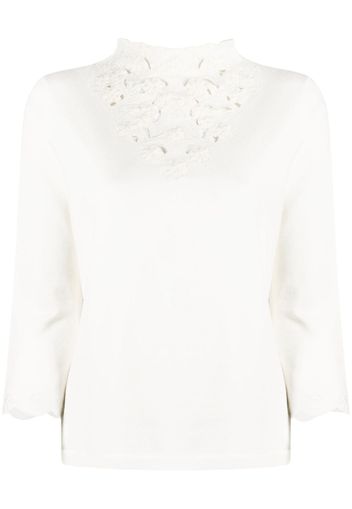 TWINSET floral-embroidered knitted jumper - Toni neutri