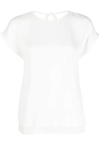 TWINSET V-back short-sleeved blouse - Bianco