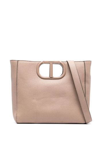 TWINSET Borsa tote Lila con applicazione - Marrone