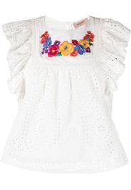 TWINSET broderie-anglaise cotton blouse - Bianco
