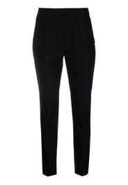 TWINSET logo-plaque detail trousers - Nero