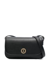 TWINSET logo-plaque shoulder bag - Nero