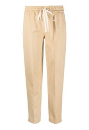 TWINSET drawstring-waist logo-plaque trousers - Toni neutri