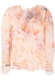 TWINSET ruffled floral-print blouse - Arancione
