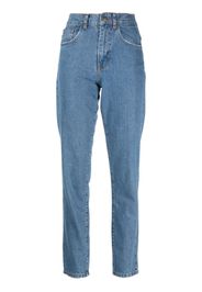 TWINSET logo-embroidered tapered jeans - Blu