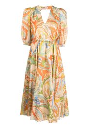 TWINSET all-over print flared dress - Toni neutri