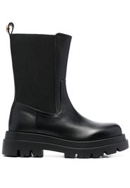 TWINSET ridged-sole leather boots - Nero