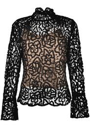 TWINSET double-layer lace blouse - Nero