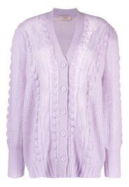 TWINSET open-knit V-neck cardigan - Viola