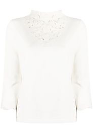 TWINSET floral-embroidered knitted jumper - Toni neutri