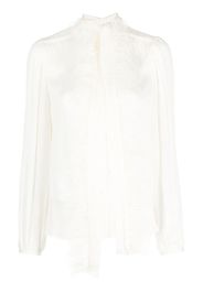 TWINSET layered feather-trim blouse - Toni neutri