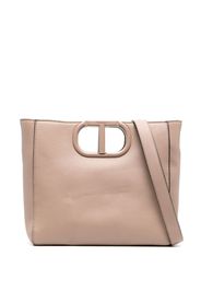 TWINSET Borsa tote Lila con applicazione - Marrone