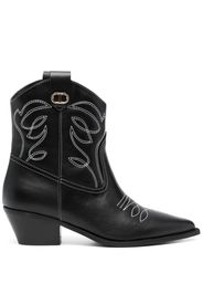 TWINSET 50mm leather Texas boots - Nero