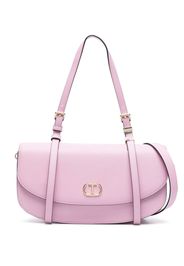 TWINSET logo-plaque strap-detail shoulder bag - Rosa