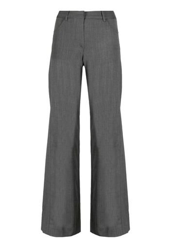 TWP high-waisted flared wool trousers - Grigio