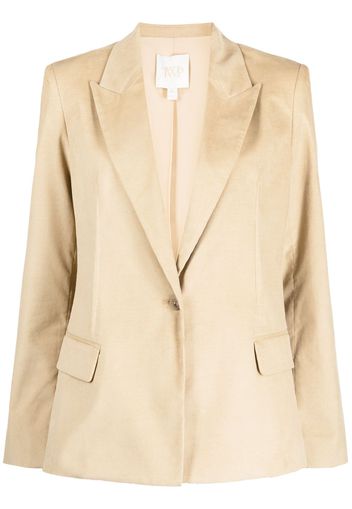 TWP peak-lapels cotton blazer - Marrone