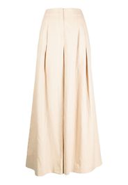 TWP box-pleat palazzo pants - Toni neutri