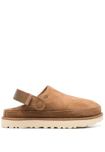 UGG Goldenstar suede flatform clogs - Marrone