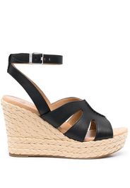 UGG braided-wedge heeled sandals - Nero