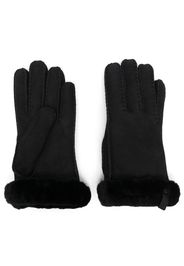 UGG shearling-trim suede gloves - Nero