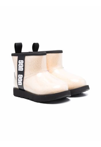 UGG Kids logo-print high-shine ankle boots - Toni neutri